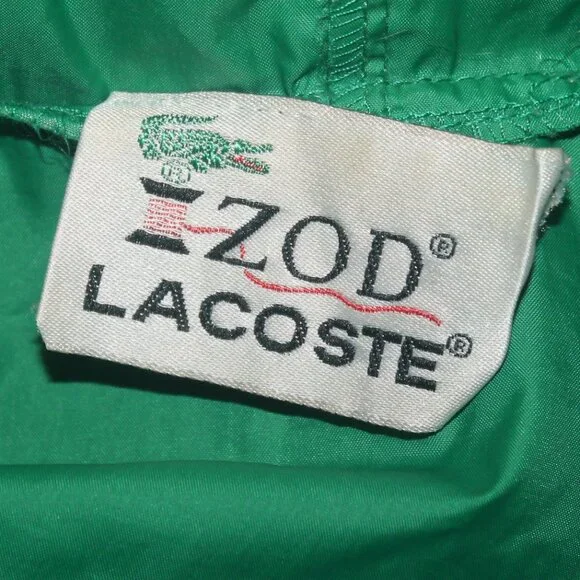 Auth Original 1960's Lacoste Unisex Hooded Windbreaker Jacket